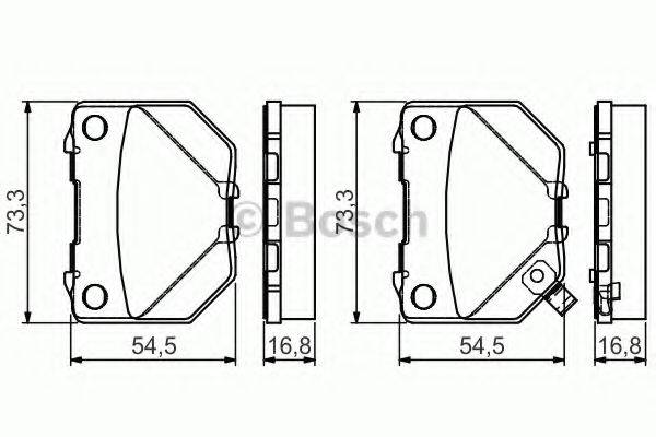 BOSCH 0986495137 Комплект гальмівних колодок, дискове гальмо