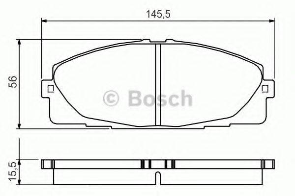 BOSCH 0986495152 Комплект гальмівних колодок, дискове гальмо