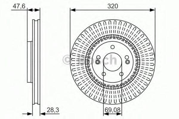 BOSCH 0986479A21 гальмівний диск