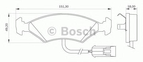 BOSCH 0986BB0003 Комплект гальмівних колодок, дискове гальмо