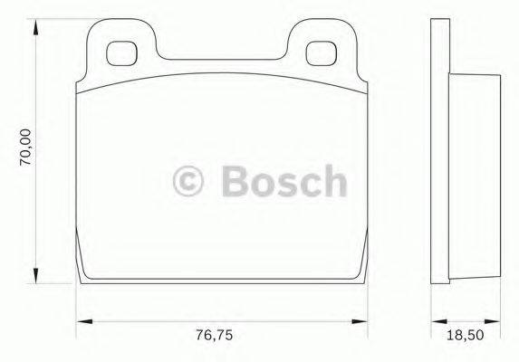 BOSCH 0986BB0017 Комплект гальмівних колодок, дискове гальмо