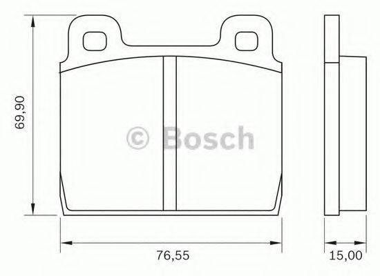 BOSCH 0986BB0022 Комплект гальмівних колодок, дискове гальмо