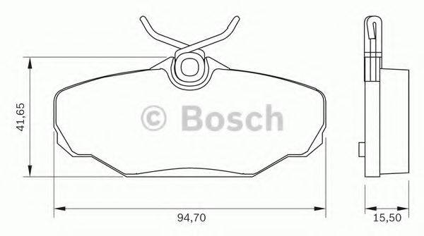 BOSCH 0986BB0026 Комплект гальмівних колодок, дискове гальмо