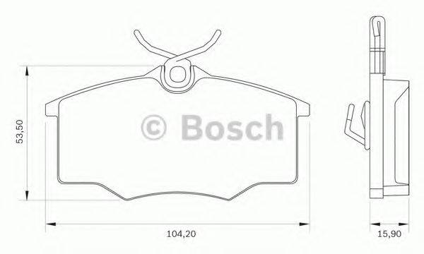 BOSCH 0986BB0046 Комплект гальмівних колодок, дискове гальмо