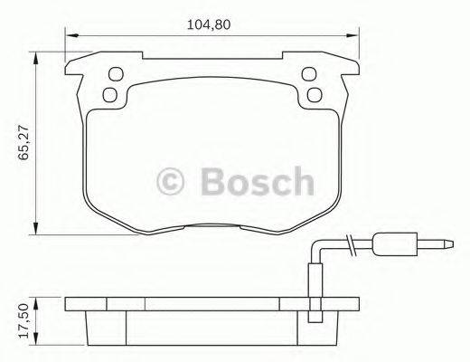 BOSCH 0986BB0053 Комплект гальмівних колодок, дискове гальмо