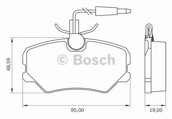 BOSCH 0986BB0055 Комплект гальмівних колодок, дискове гальмо