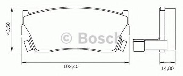 BOSCH 0986BB0089 Комплект гальмівних колодок, дискове гальмо