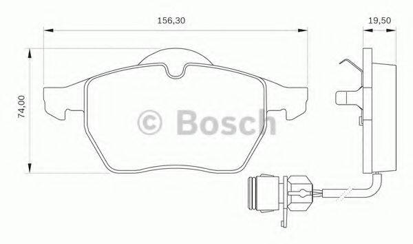 BOSCH 0986BB0094 Комплект гальмівних колодок, дискове гальмо