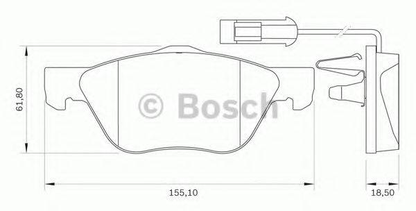 BOSCH 0986BB0113 Комплект гальмівних колодок, дискове гальмо