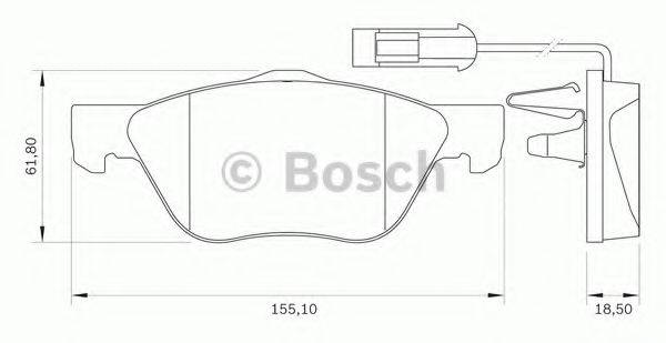 BOSCH 0986BB0114 Комплект гальмівних колодок, дискове гальмо