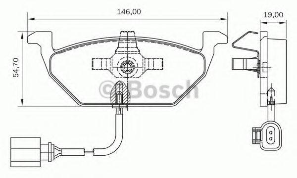 BOSCH 0986BB0136 Комплект гальмівних колодок, дискове гальмо