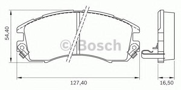 BOSCH 0986BB0156 Комплект гальмівних колодок, дискове гальмо