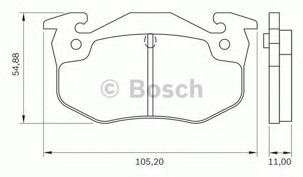 BOSCH 0986BB0165 Комплект гальмівних колодок, дискове гальмо