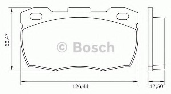 BOSCH 0986BB0168 Комплект гальмівних колодок, дискове гальмо