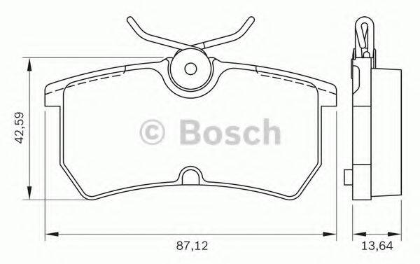 BOSCH 0986BB0169 Комплект гальмівних колодок, дискове гальмо