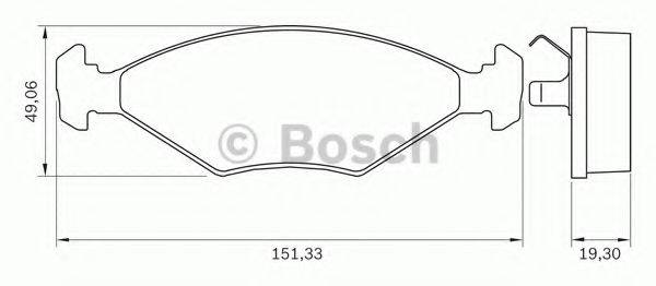 BOSCH 0986BB0259 Комплект гальмівних колодок, дискове гальмо