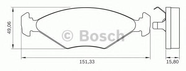 BOSCH 0986BB0273 Комплект гальмівних колодок, дискове гальмо