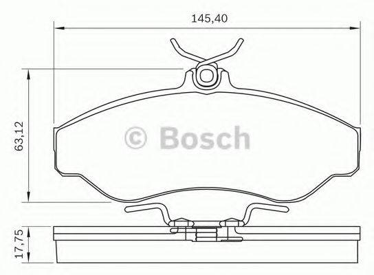 BOSCH 0986BB0285 Комплект гальмівних колодок, дискове гальмо