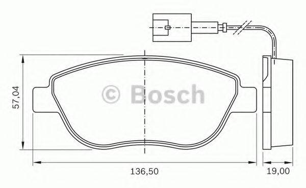 BOSCH 0986BB0517 Комплект гальмівних колодок, дискове гальмо