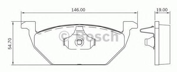 BOSCH 0986BB0717 Комплект гальмівних колодок, дискове гальмо