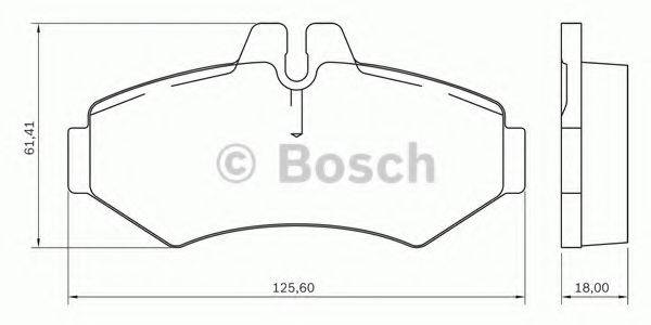 BOSCH 0986BB0733 Комплект гальмівних колодок, дискове гальмо