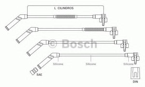 BOSCH F00099C064 Комплект дротів запалювання