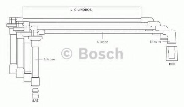 BOSCH F00099C106 Комплект дротів запалювання