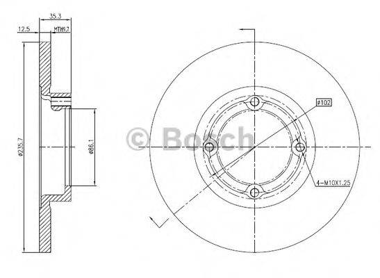 BOSCH 0986BB4297 гальмівний диск