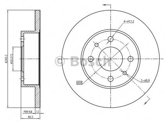 BOSCH 0986BB4329 гальмівний диск