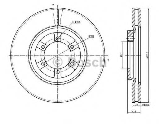 BOSCH 0986BB4364 гальмівний диск