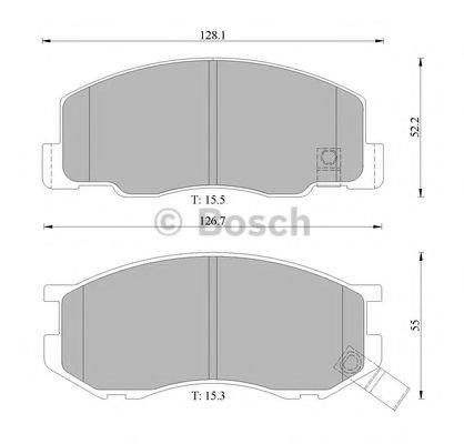 BOSCH 0986505005 Комплект гальмівних колодок, дискове гальмо