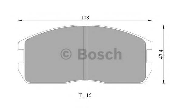 BOSCH 0986505335 Комплект гальмівних колодок, дискове гальмо