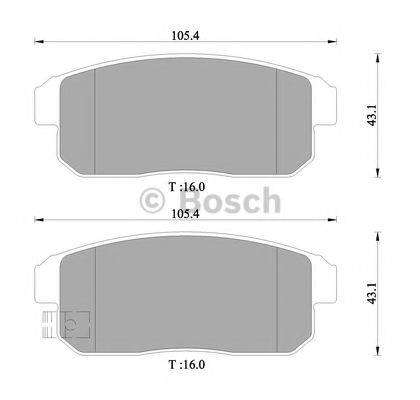 BOSCH 0986505407 Комплект гальмівних колодок, дискове гальмо