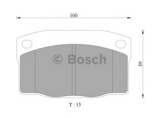 BOSCH 0986505628 Комплект гальмівних колодок, дискове гальмо