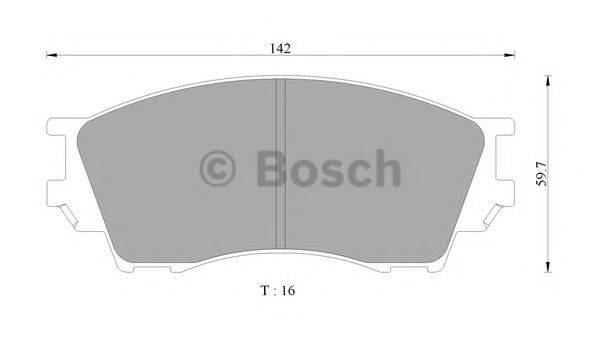 BOSCH 0986505650 Комплект гальмівних колодок, дискове гальмо