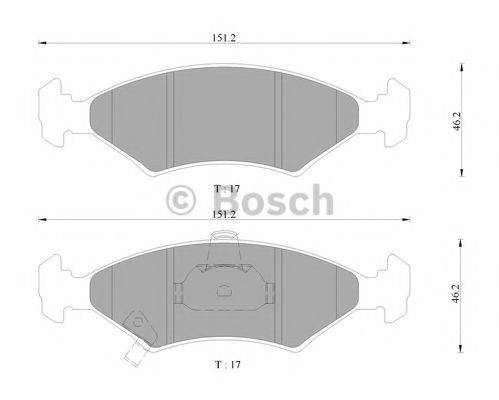 BOSCH 0986505660 Комплект гальмівних колодок, дискове гальмо