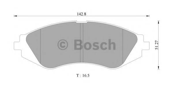 BOSCH 0986505682 Комплект гальмівних колодок, дискове гальмо