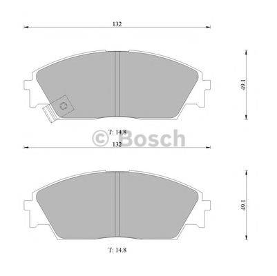 BOSCH 0986505725 Комплект гальмівних колодок, дискове гальмо