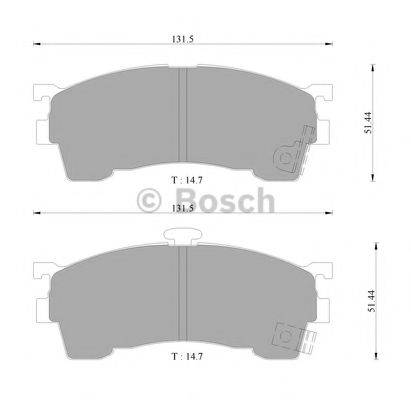 BOSCH 0986505781 Комплект гальмівних колодок, дискове гальмо