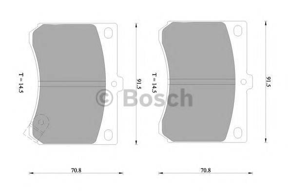 BOSCH 0986505933 Комплект гальмівних колодок, дискове гальмо