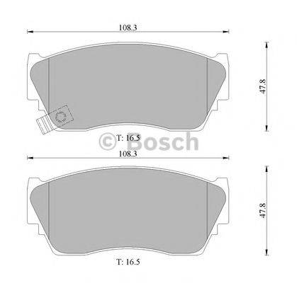 BOSCH 0986505935 Комплект гальмівних колодок, дискове гальмо