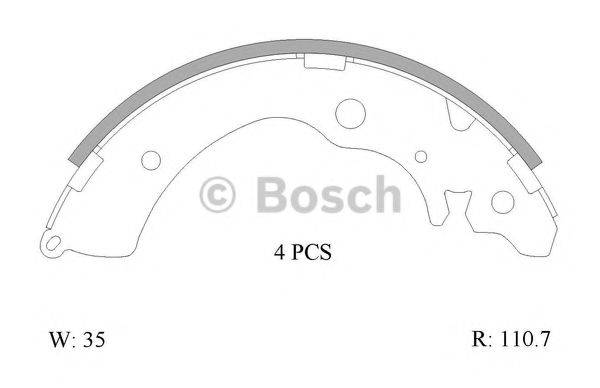 BOSCH 0986AB0003 Комплект гальмівних колодок