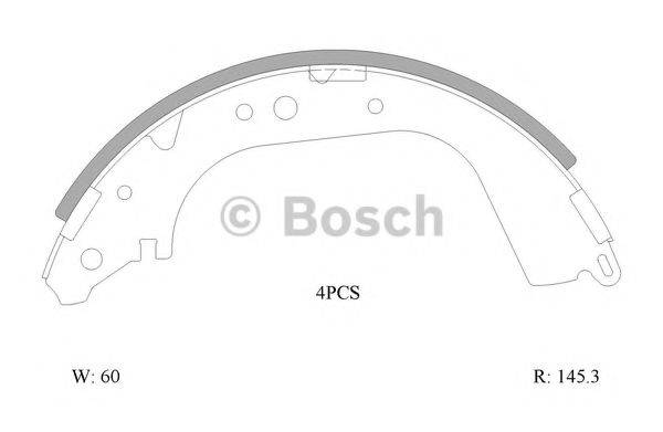 BOSCH 0986AB0085 Комплект гальмівних колодок