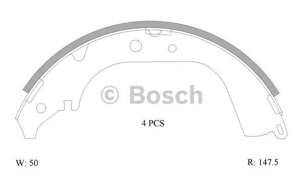 BOSCH 0986AB0105 Комплект гальмівних колодок