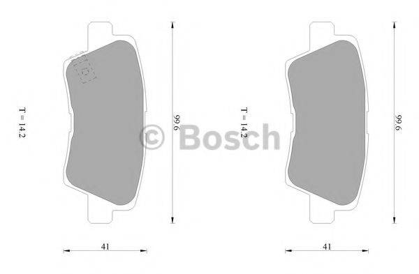 BOSCH 0986AB1040 Комплект гальмівних колодок, дискове гальмо