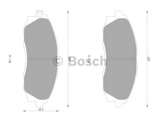 BOSCH 0986AB1046 Комплект гальмівних колодок, дискове гальмо