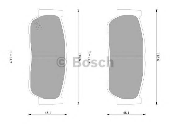 BOSCH 0986AB1065 Комплект гальмівних колодок, дискове гальмо