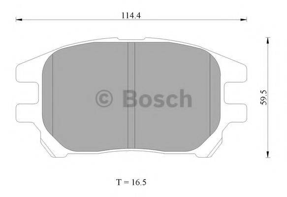 BOSCH 0986AB1408 Комплект гальмівних колодок, дискове гальмо