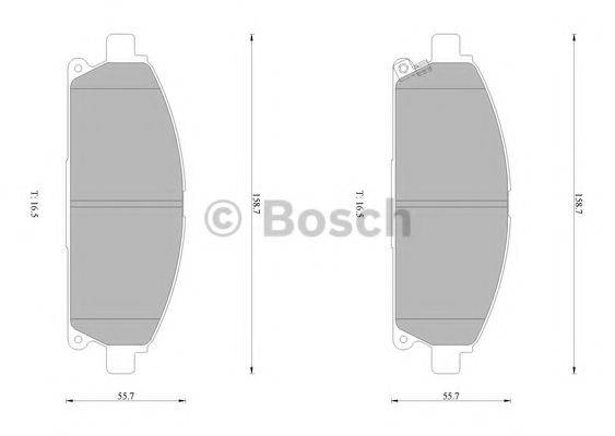 BOSCH 0986AB1428 Комплект гальмівних колодок, дискове гальмо