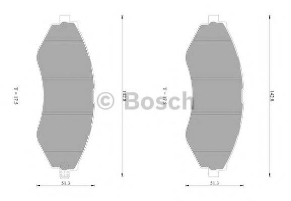 BOSCH 0986AB1433 Комплект гальмівних колодок, дискове гальмо